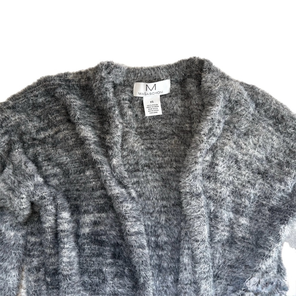 Magaschoni Charcoal Open-Front Cardigan - Picture 3 of 5